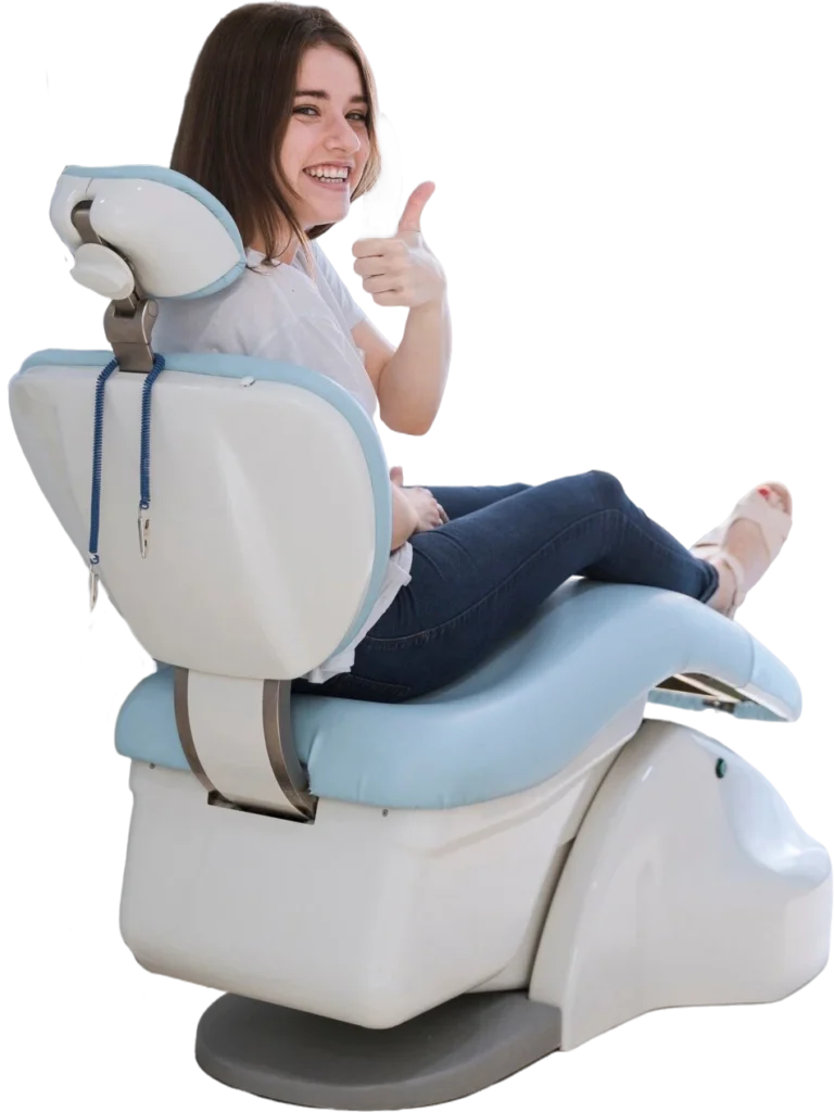 Girl seated in the Dentistry Chair